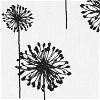 Premier Prints Dandelion White/Black Fabric - Image 2