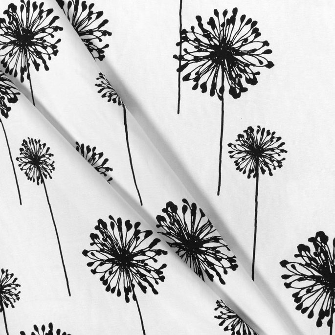 Premier Prints Dandelion White/Black Canvas Fabric image 3 of 5