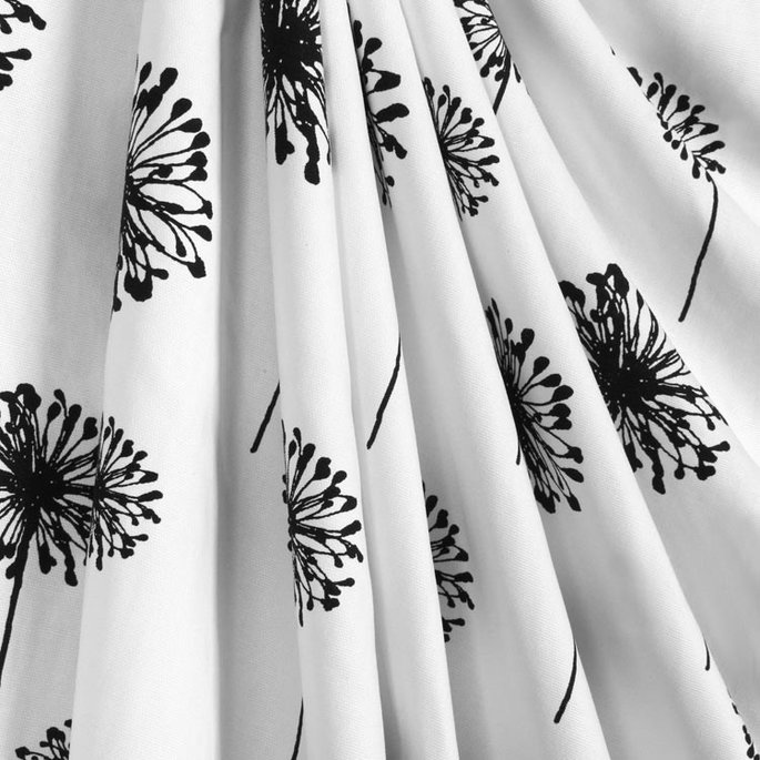 Premier Prints Dandelion White/Black Canvas Fabric image 4 of 5
