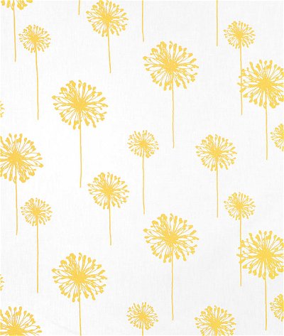 Premier Prints Dandelion White/Corn Yellow Slub Fabric