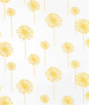 Premier Prints Dandelion White/Corn Yellow Slub Fabric