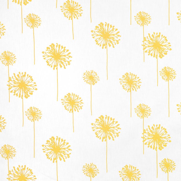 Premier Prints Dandelion White/Corn Yellow Slub Canvas Fabric