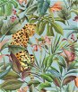 Daisy Bennett Tropical Leopard Sky Blue Peel & Stick Wallpaper