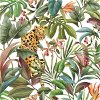 Daisy Bennett Tropical Leopard White Peel & Stick Wallpaper - Image 1