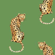 Daisy Bennett Leopard King Green Peel & Stick Wallpaper