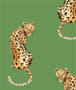 Daisy Bennett Leopard King Green Peel & Stick Wallpaper