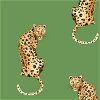Daisy Bennett Leopard King Green Peel & Stick Wallpaper - Image 1