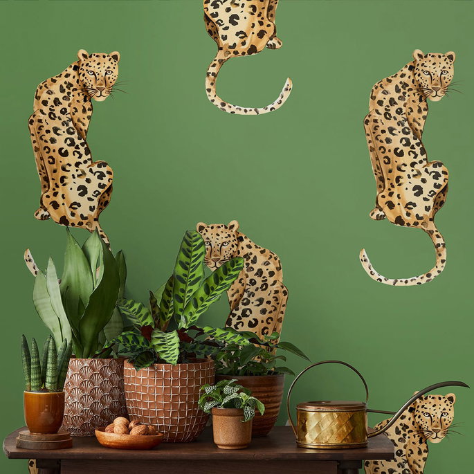 Daisy Bennett Leopard King Green Peel &amp; Stick Wallpaper image 2 of 5