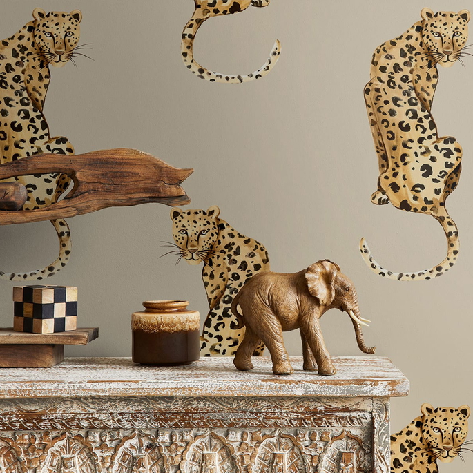 Daisy Bennett Leopard King Pale Oak Peel &amp; Stick Wallpaper image 2 of 5