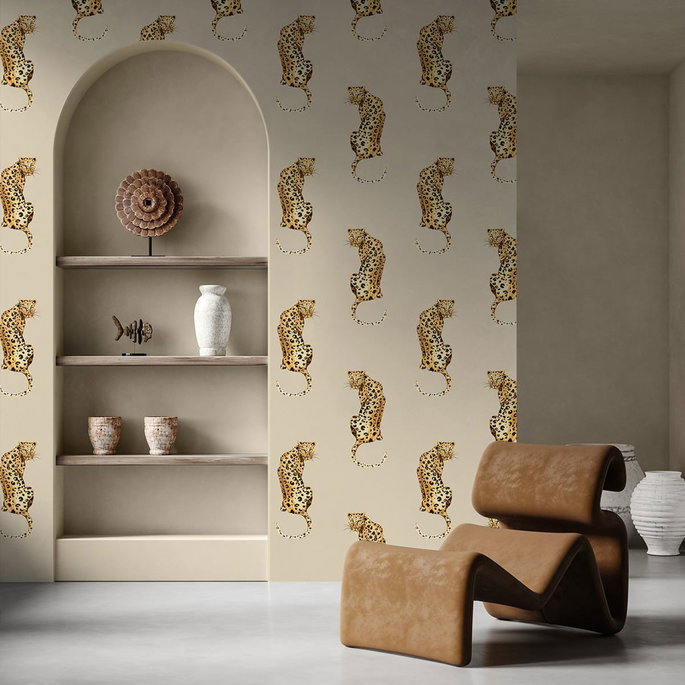 Daisy Bennett Leopard King Pale Oak Peel &amp; Stick Wallpaper image 3 of 5