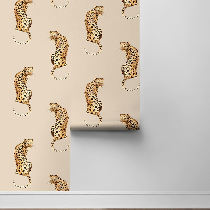 Daisy Bennett Leopard King Pale Oak Peel &amp; Stick Wallpaper image 5 of 5