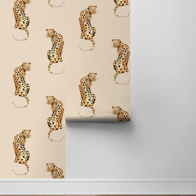 Daisy Bennett Leopard King Pale Oak Peel &amp; Stick Wallpaper image 5 of 5