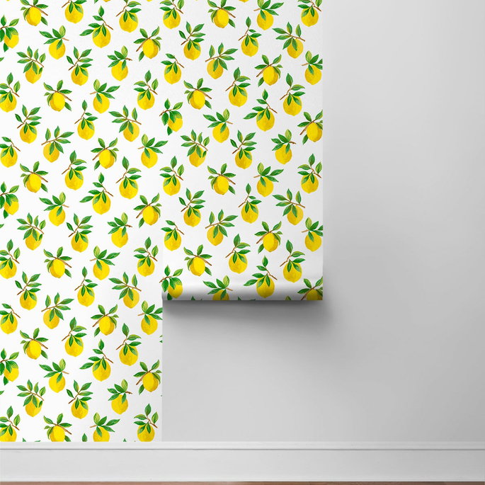 Daisy Bennett Lemoncello White Peel &amp; Stick Wallpaper image 5 of 5