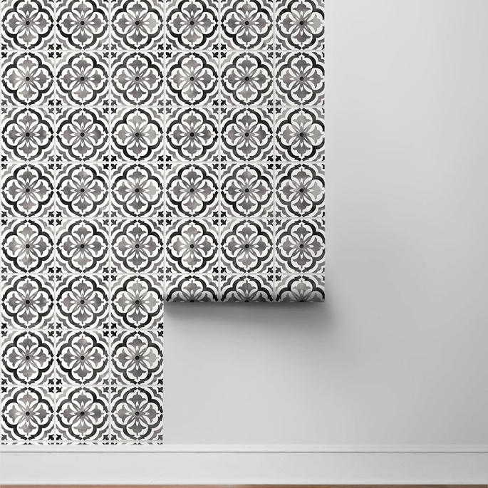 Daisy Bennett Sorento Tile Black Peel &amp; Stick Wallpaper image 5 of 5
