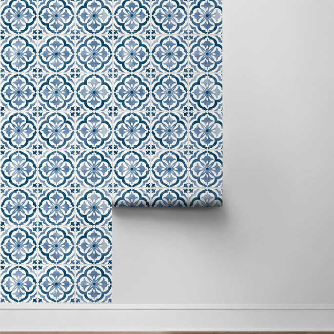 Daisy Bennett Sorento Tile Navy Peel &amp; Stick Wallpaper image 5 of 5