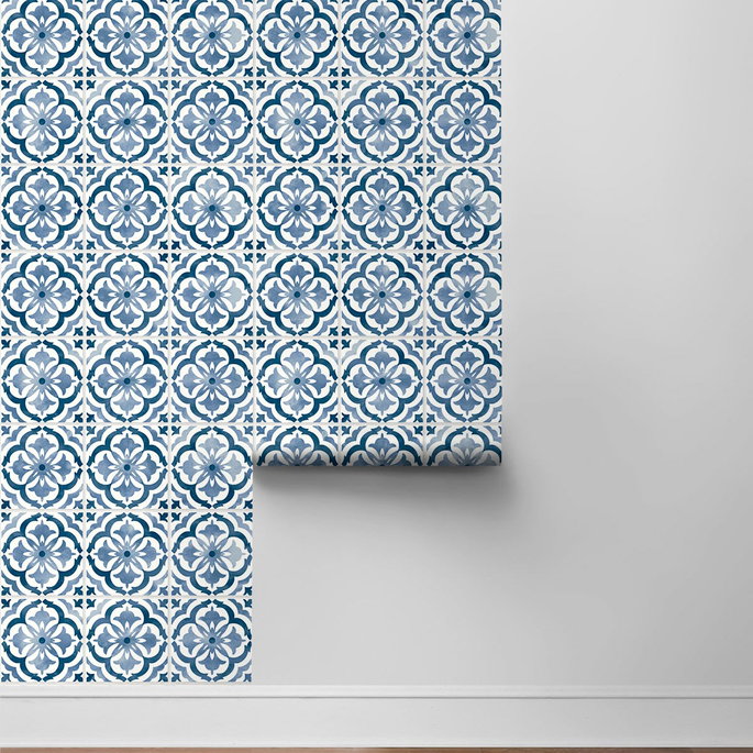 Daisy Bennett Sorento Tile Navy Peel &amp; Stick Wallpaper image 5 of 5