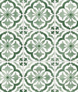 黛西·贝内特·索伦托瓷砖丛林绿色剥贴墙纸