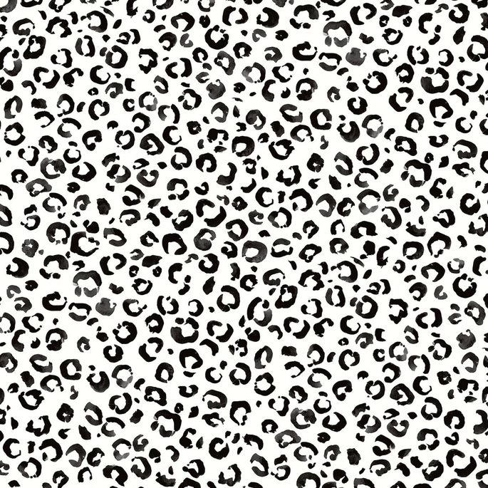 Daisy Bennett Classic Leopard Black &amp; White Peel &amp; Stick Wallpaper image 1 of 5