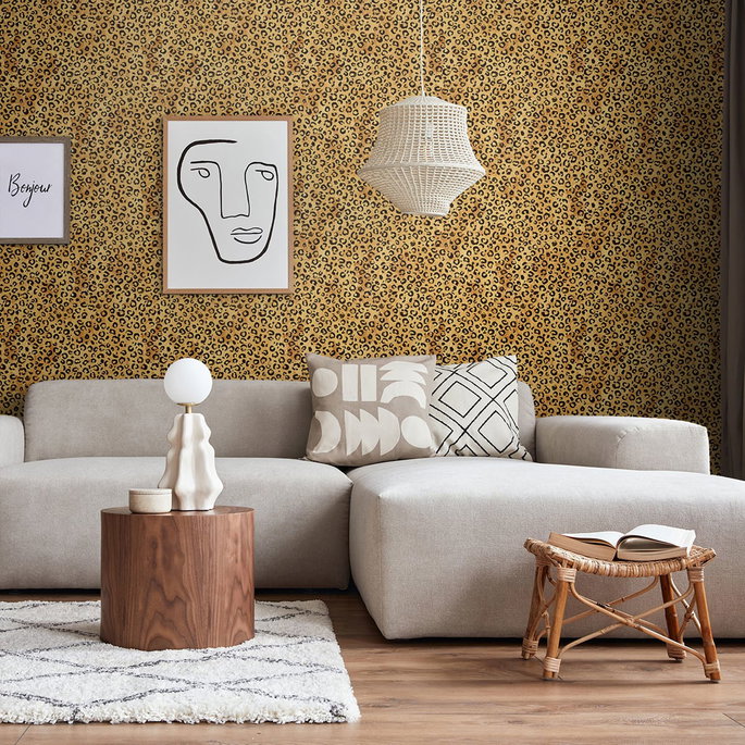 Daisy Bennett Classic Leopard Natural Tan Peel &amp; Stick Wallpaper image 2 of 5