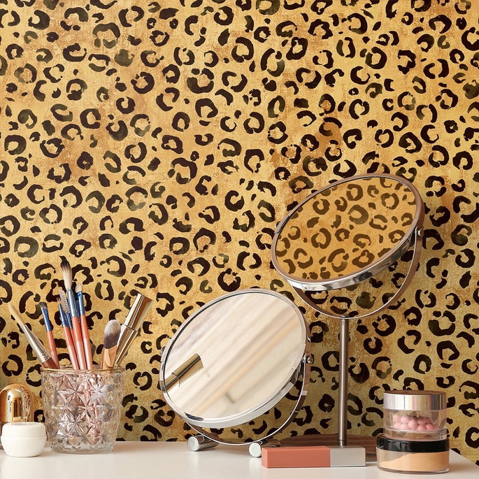 Daisy Bennett Classic Leopard Natural Tan Peel &amp; Stick Wallpaper image 3 of 5
