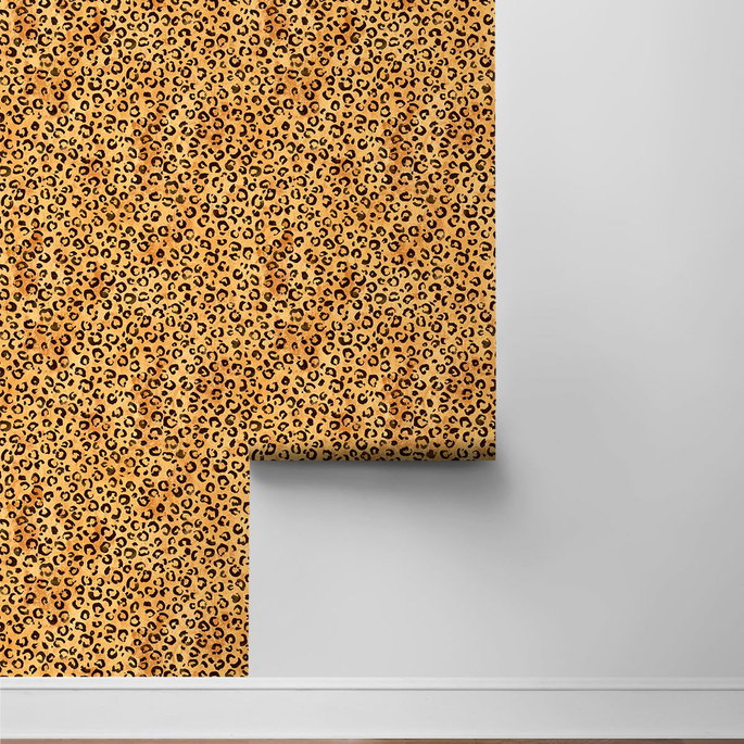 Daisy Bennett Classic Leopard Natural Tan Peel &amp; Stick Wallpaper image 5 of 5