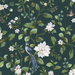 Peel &amp; Stick Chinoiserie Bird Vine Teal Wallpaper thumbnail image 1 of 5