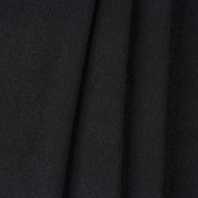 Bronco Double Plush Wool Black Fabric image 2 of 3