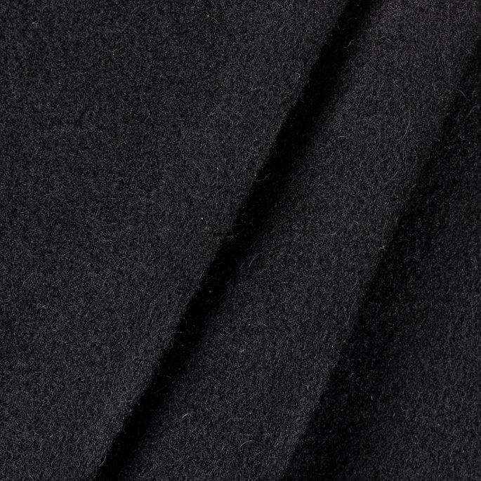 Bronco Double Plush Wool Black Fabric image 3 of 3