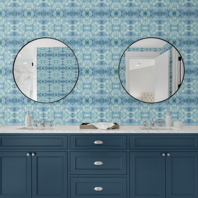 Daisy Bennett Kaleidoscope Blue Wallpaper image 2 of 5