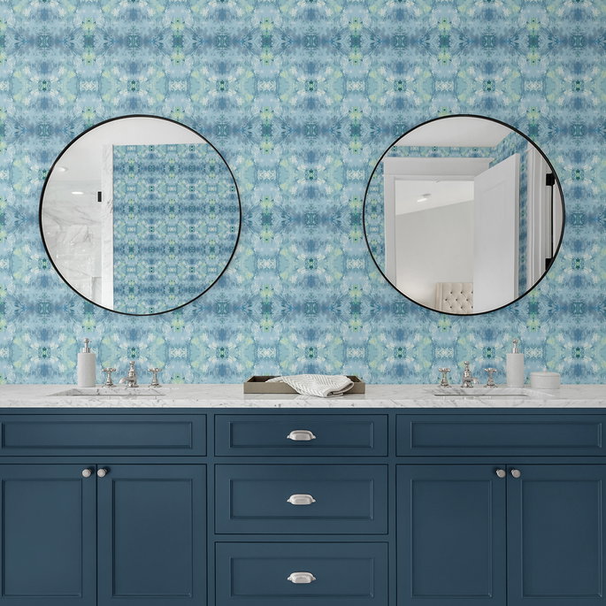 Daisy Bennett Kaleidoscope Blue Wallpaper image 2 of 5