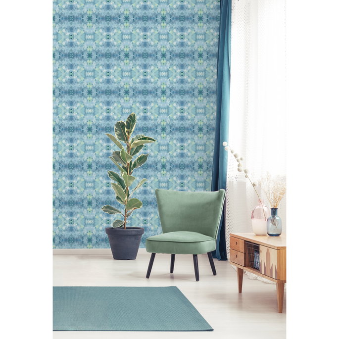 Daisy Bennett Kaleidoscope Blue Wallpaper image 3 of 5