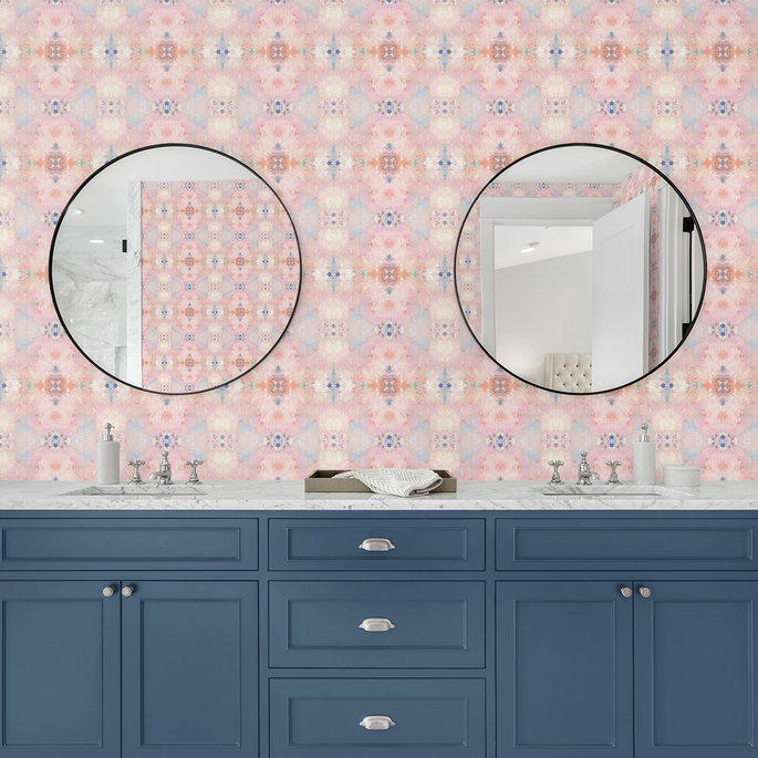 Daisy Bennett Kaleidoscope Pink Wallpaper image 2 of 5