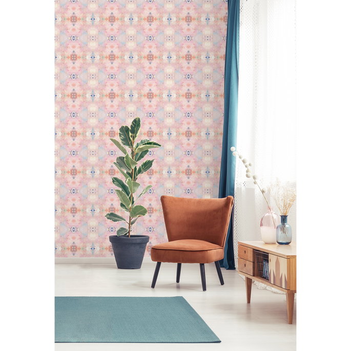 Daisy Bennett Kaleidoscope Pink Wallpaper image 3 of 5