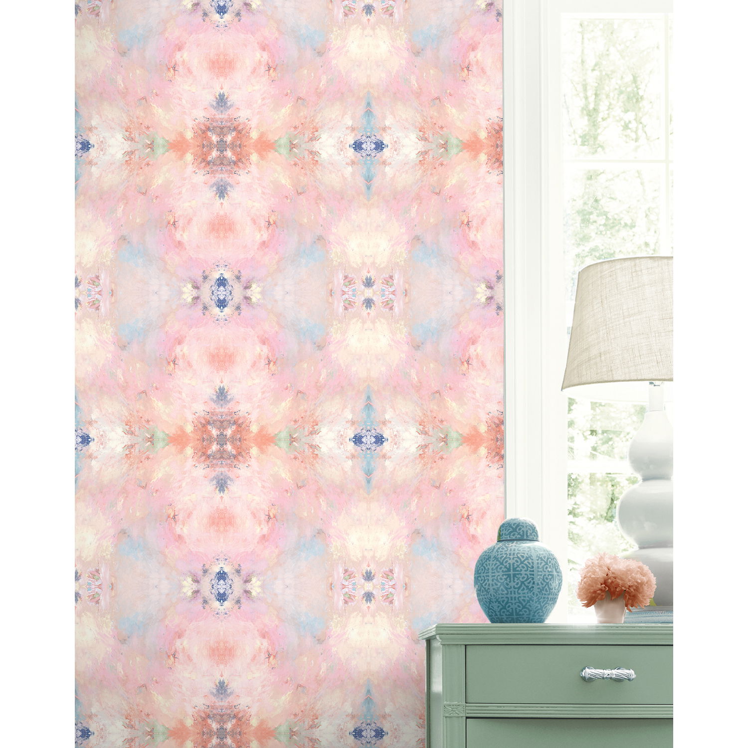 Daisy Bennett Kaleidoscope Pink Wallpaper | OnlineFabricStore