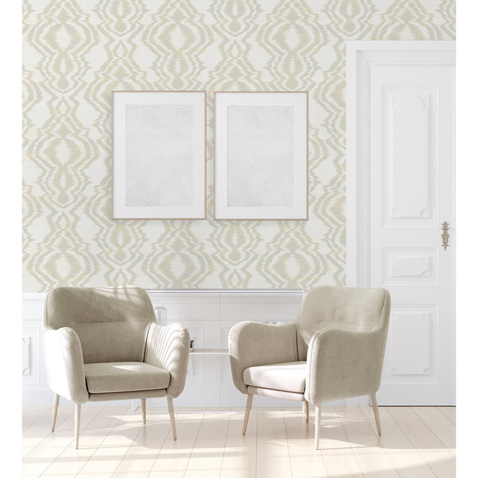 Daisy Bennett Moirella Taupe Wallpaper image 2 of 5