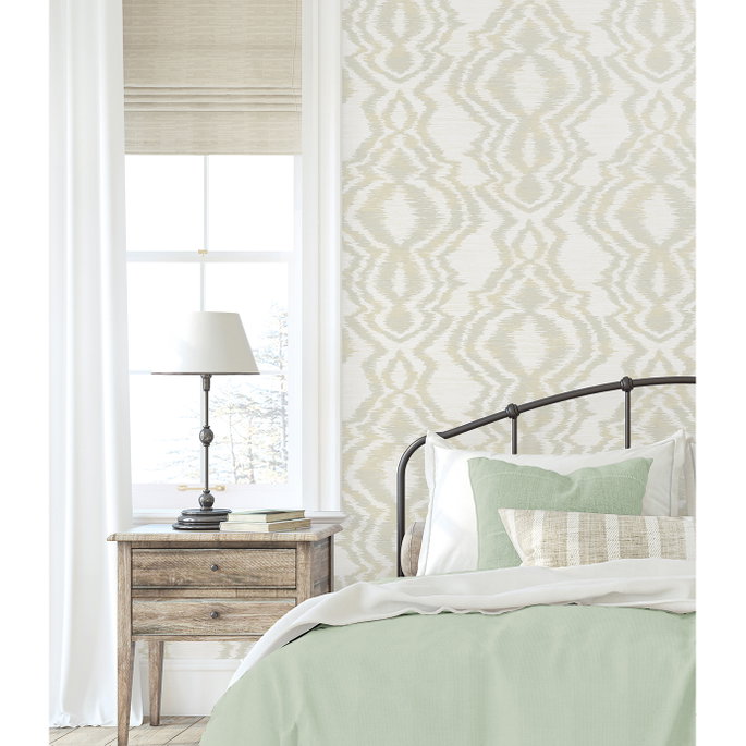 Daisy Bennett Moirella Taupe Wallpaper image 3 of 5