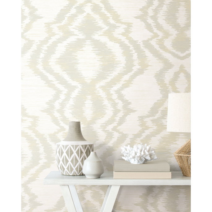 Daisy Bennett Moirella Taupe Wallpaper image 4 of 5