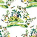 Daisy Bennett Citrus Hummingbird White Wallpaper