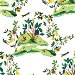 Daisy Bennett Citrus Hummingbird White Wallpaper thumbnail image 1 of 5