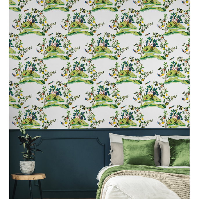 Daisy Bennett Citrus Hummingbird White Wallpaper image 2 of 5