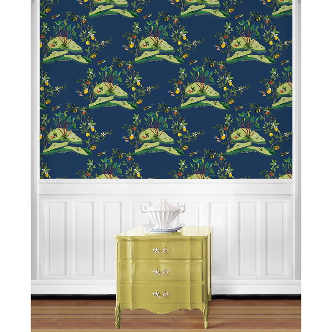 Daisy Bennett Citrus Hummingbird Navy Blue Wallpaper image 5 of 5
