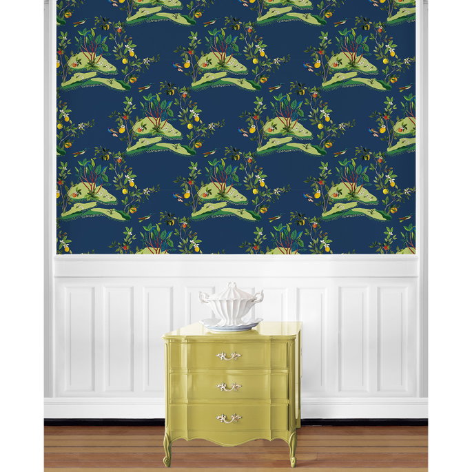 Daisy Bennett Citrus Hummingbird Navy Blue Wallpaper image 5 of 5