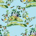 Daisy Bennett Citrus Hummingbird Sky Blue Wallpaper