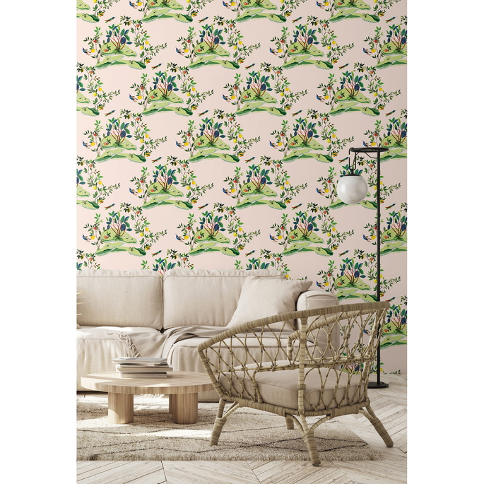 Daisy Bennett Citrus Hummingbird Blush Wallpaper image 5 of 5