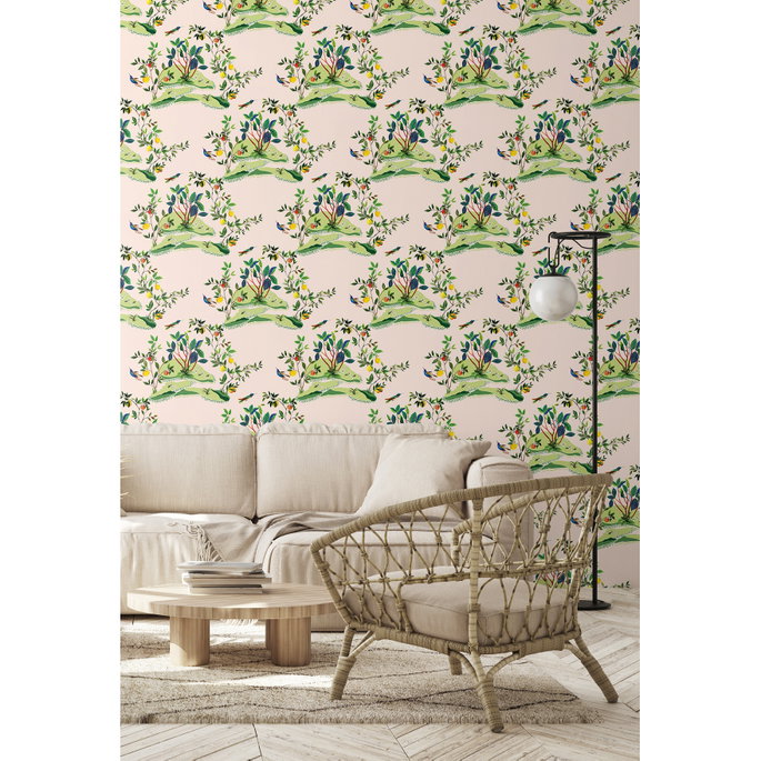 Daisy Bennett Citrus Hummingbird Blush Wallpaper image 5 of 5