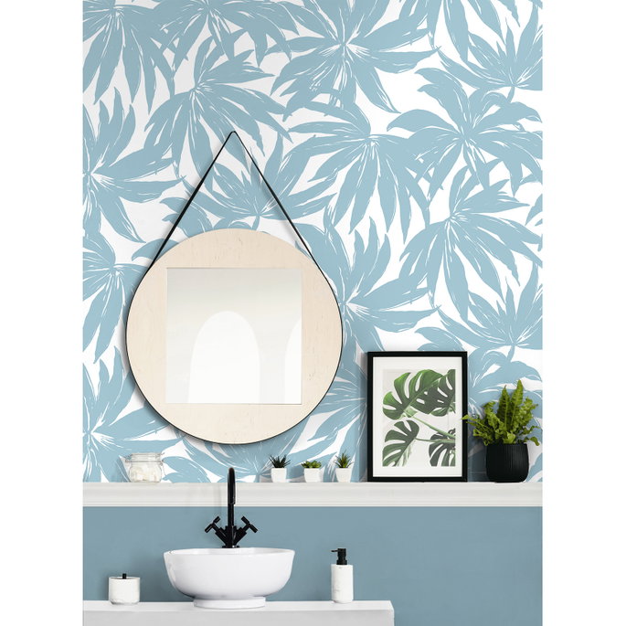 Daisy Bennett Palma Light Blue Wallpaper image 2 of 5