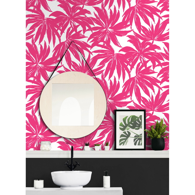 Daisy Bennett Palma Hot Pink Wallpaper image 3 of 5