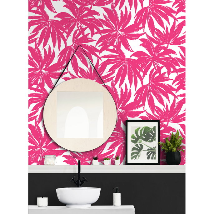Daisy Bennett Palma Hot Pink Wallpaper image 3 of 5