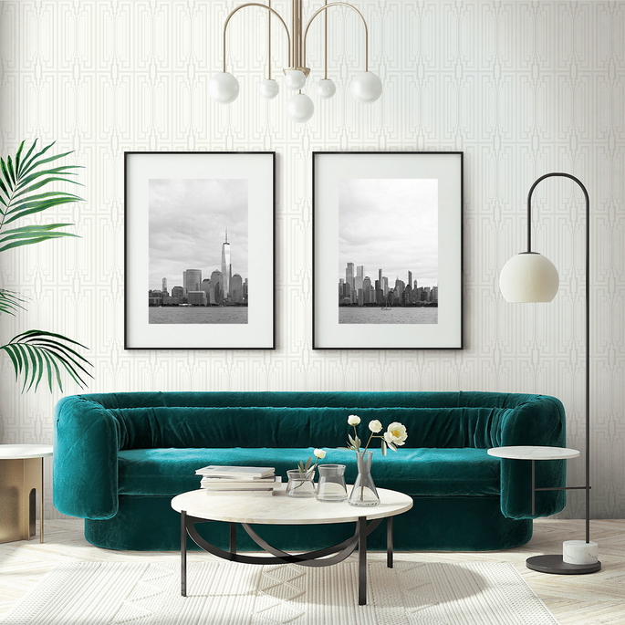 Collins &amp; Company Manhattan Pearlescent Wallpaper image 2 of 2