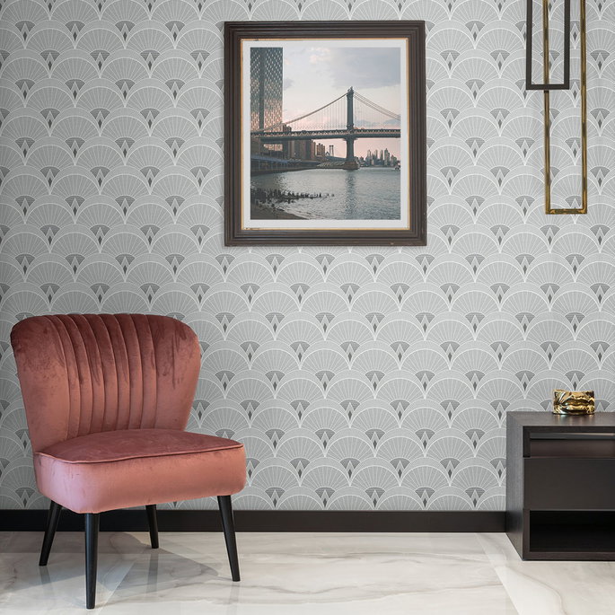 Collins &amp; Company Chrysler Arches Argos Grey Wallpaper image 2 of 2